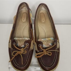 Sperry Top Sider Women's Brown Leather Boat Shoes Size 10M